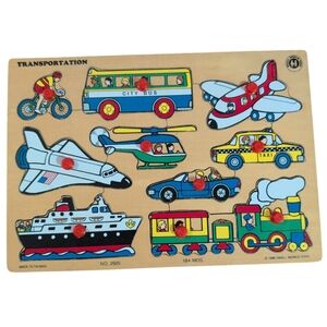 SMALL WORLD TOYS Transportation Peg Puzzle
